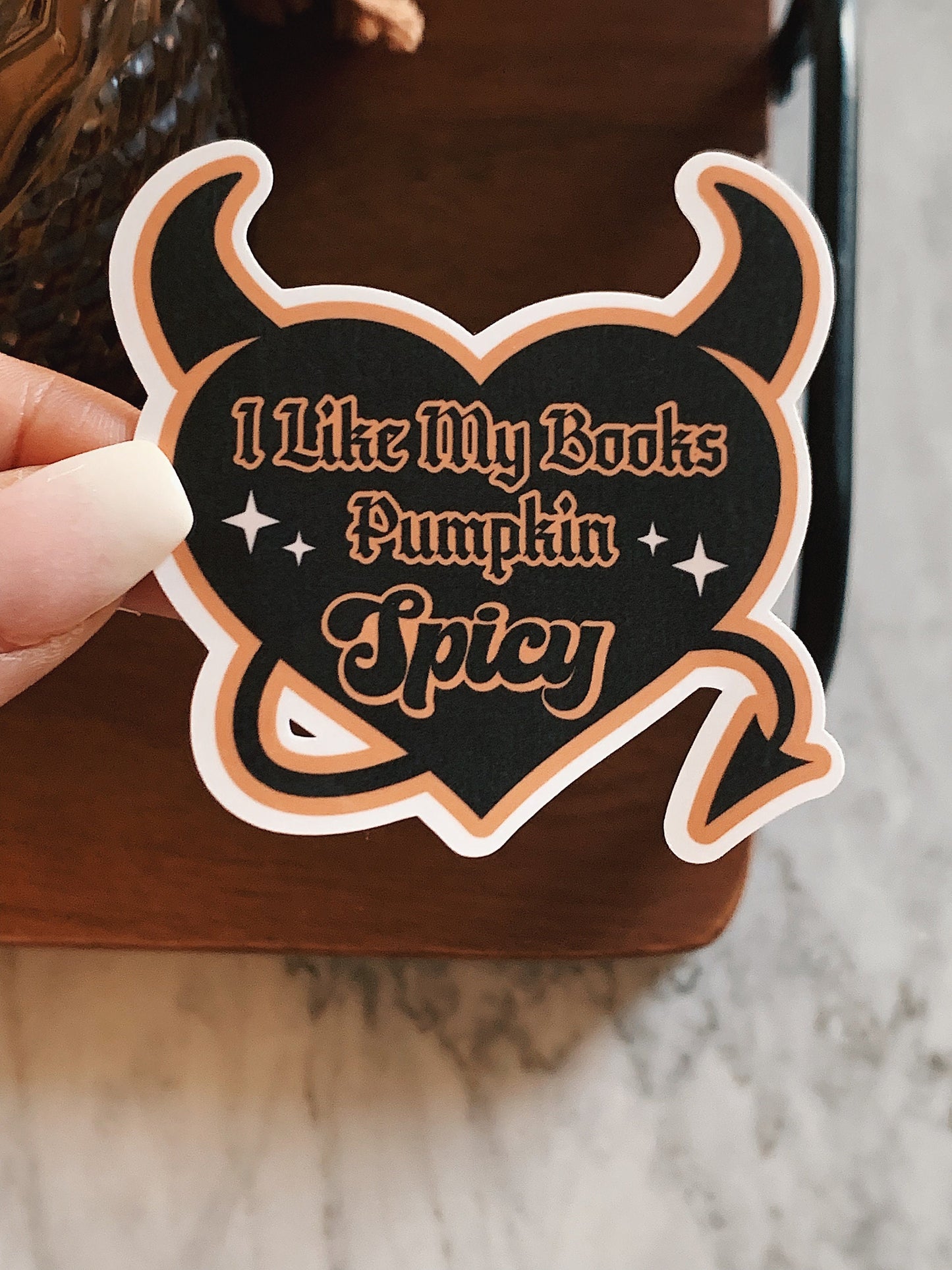 I Like My Books Pumpkin Spicy Sticker