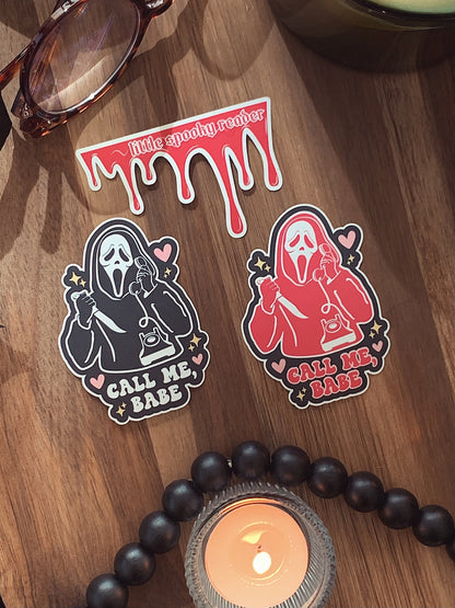 Ghost Face Call Me Sticker