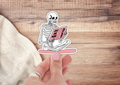 One More Chapter Skeleton Sticker