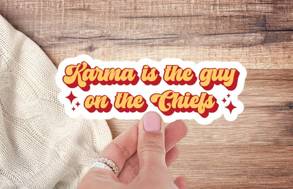 Karma is the guy on the Chiefs Sticker / Swiftie / Eras