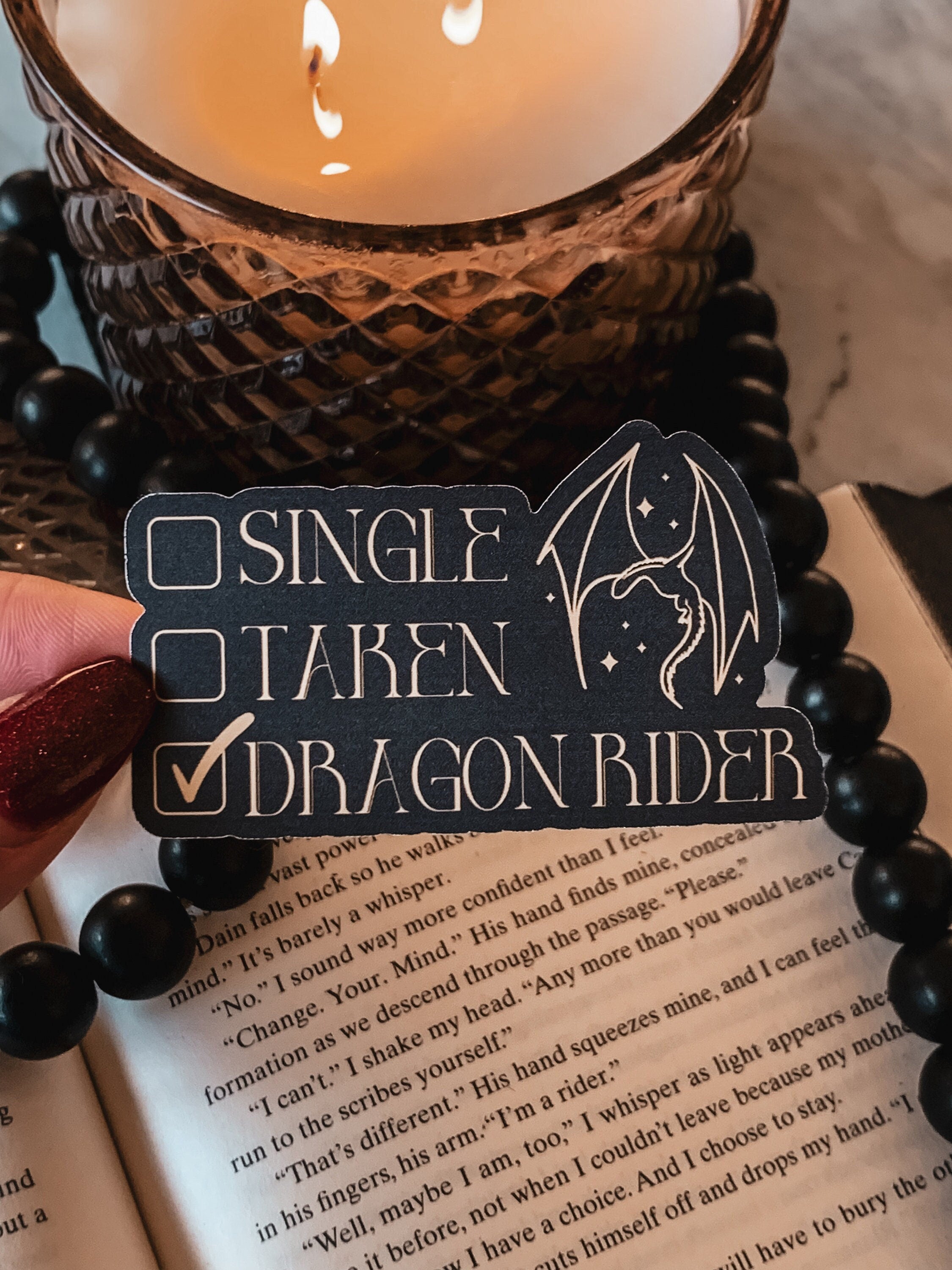 Single, Taken, Dragon Rider Sticker – ShadowboundSpines