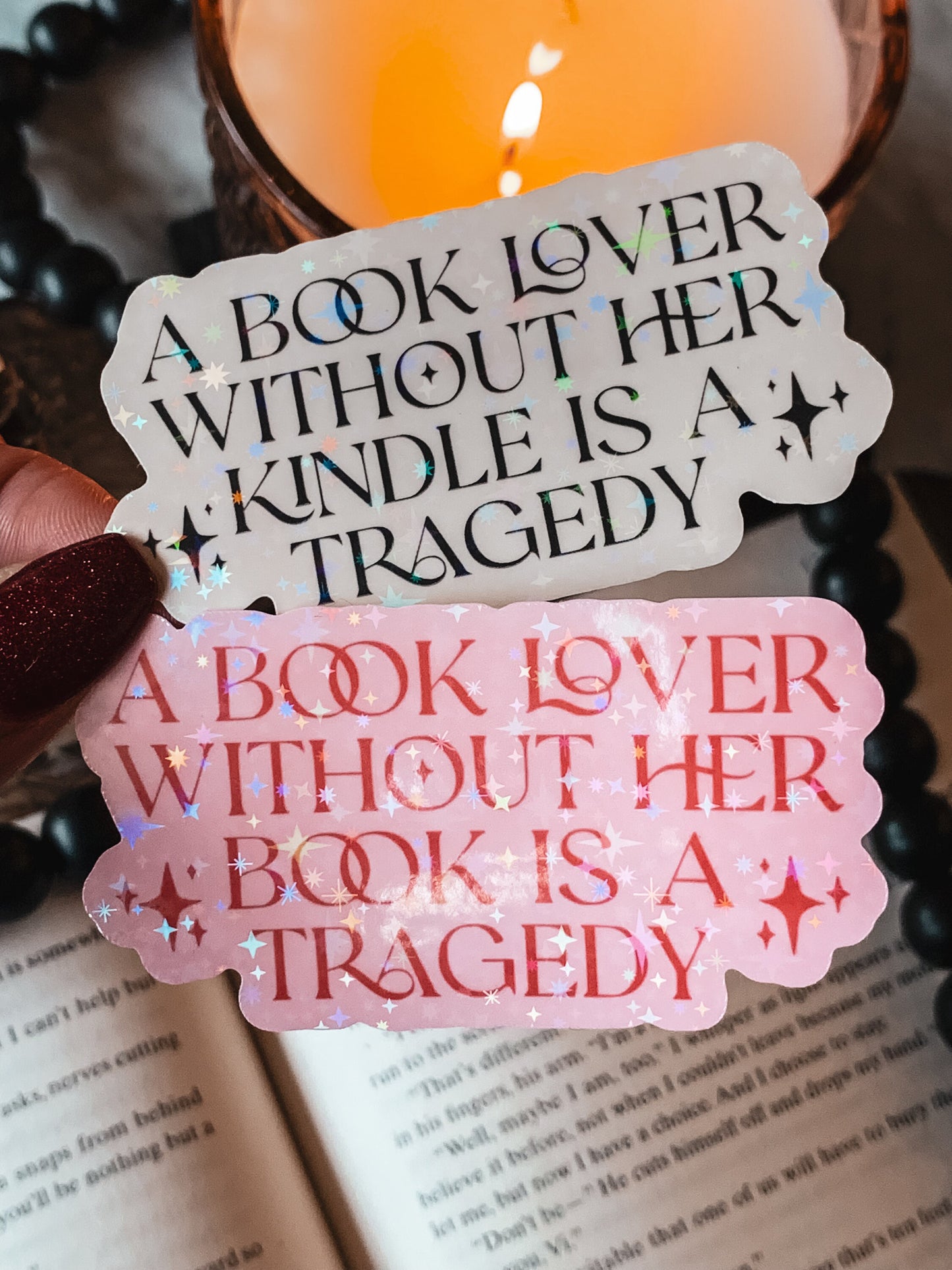 Book Lover Tragedy Sticker