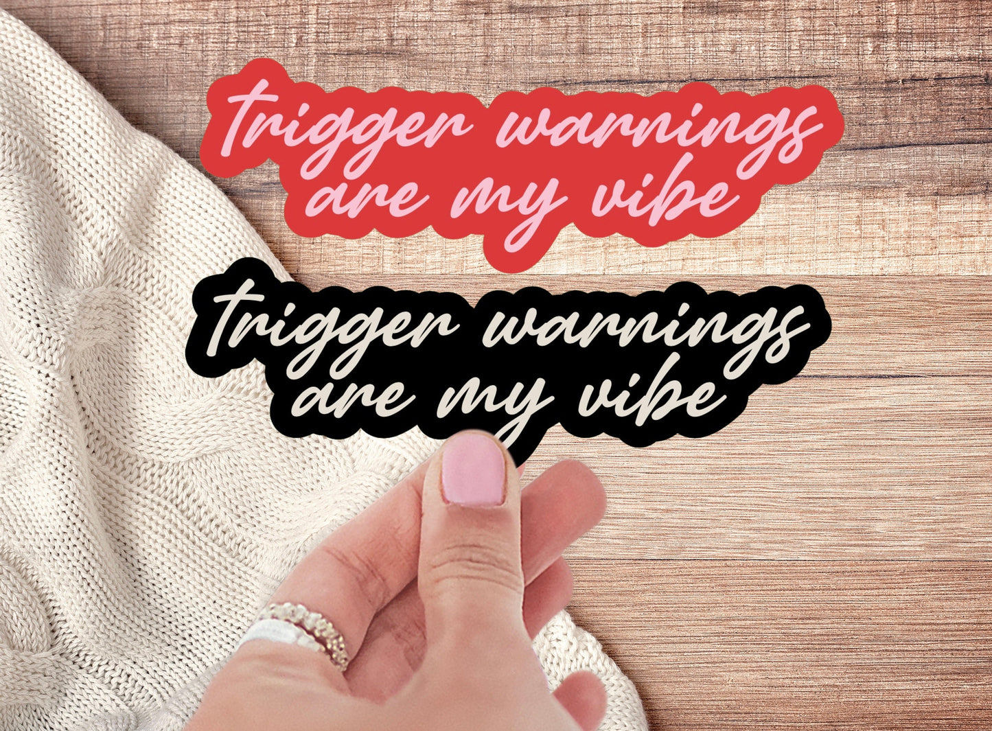 Trigger Warnings Book Sticker