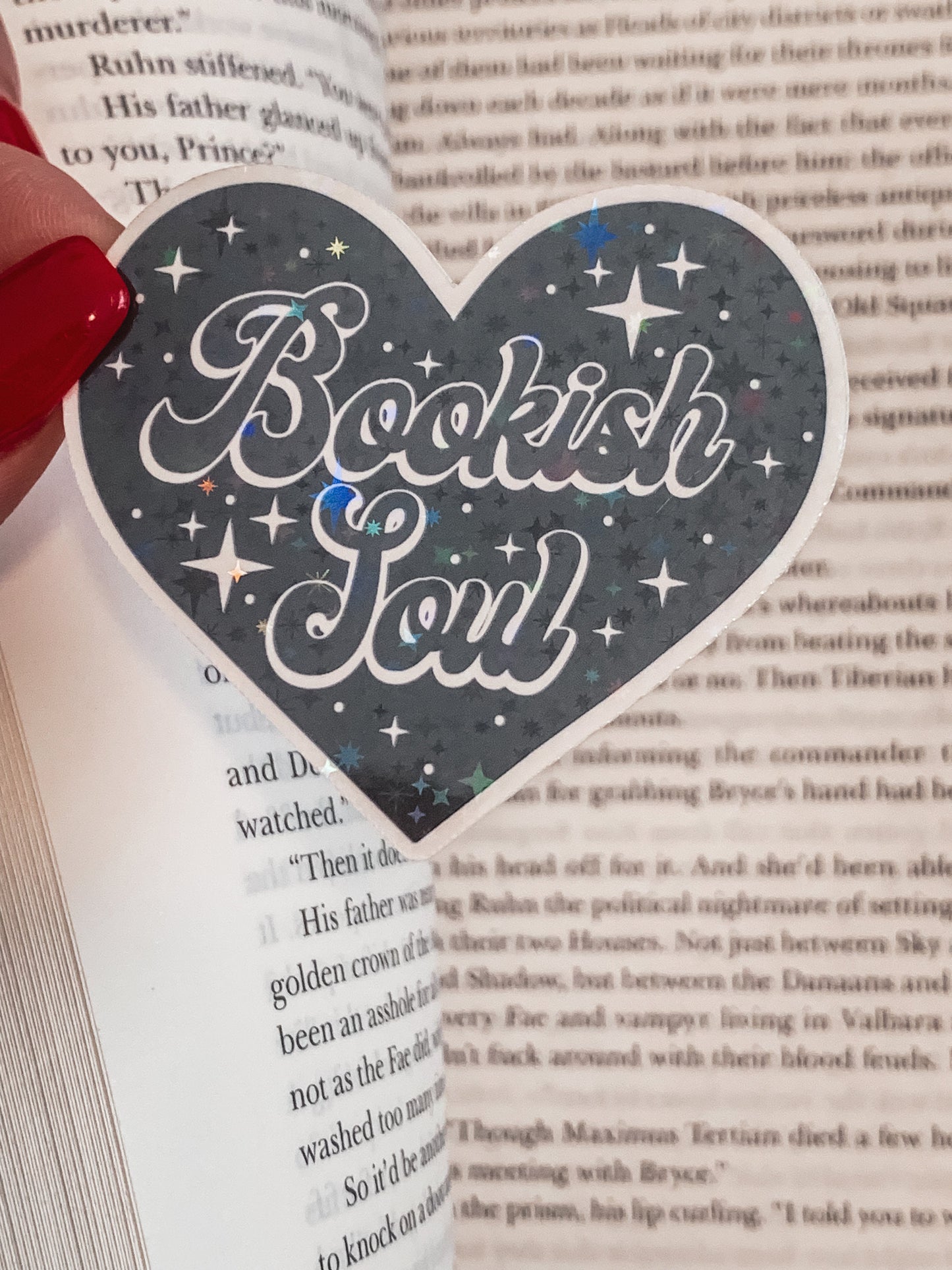 Bookish Soul Heart Sticker