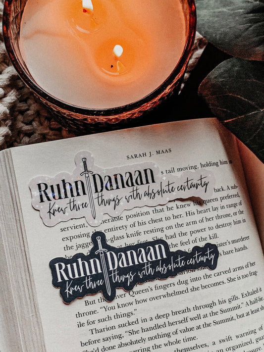 Ruhn Danaan Knew Three Things Sticker / Crescent City Sticker / Sarah J Maas