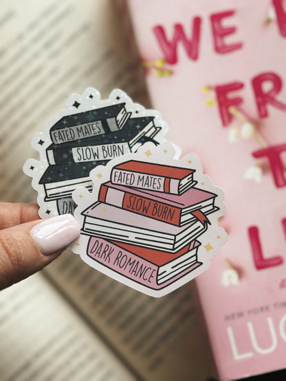 Bookstack Tropes Romance Sticker