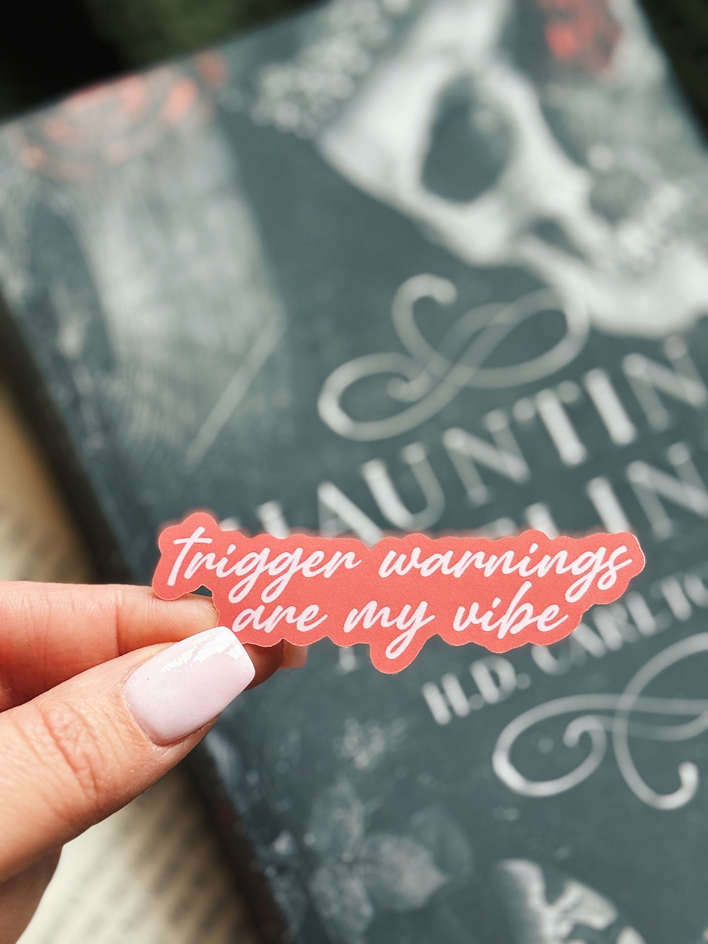 Trigger Warnings Book Sticker