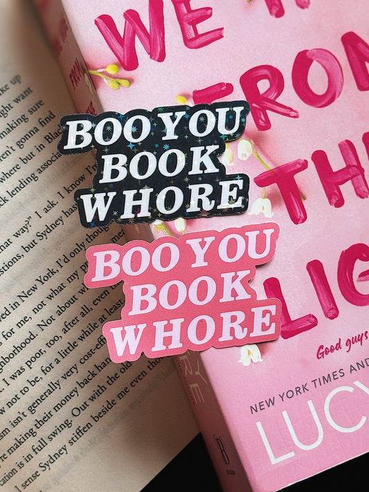 Boo You Book Whore Sticker