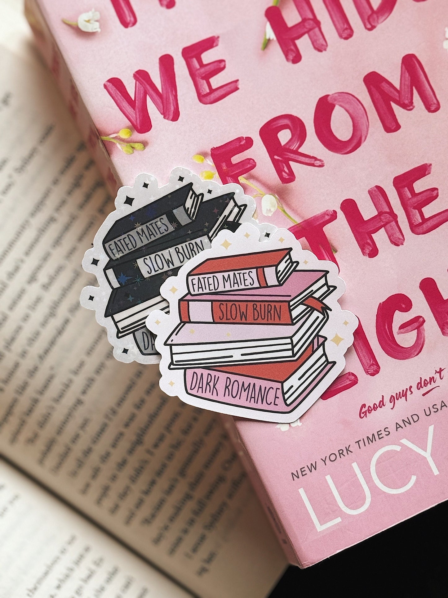 Bookstack Tropes Romance Sticker