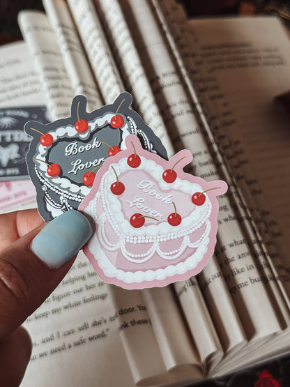 Book Lover Vintage Cake Sticker