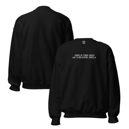 Skin Of A Reader, Bella Embroidered Sweatshirt