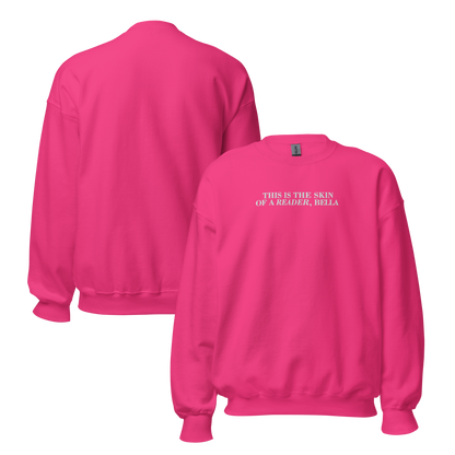 Skin Of A Reader, Bella Embroidered Sweatshirt