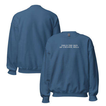 Skin Of A Reader, Bella Embroidered Sweatshirt
