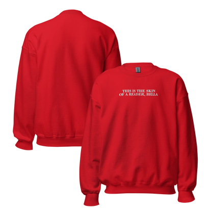 Skin Of A Reader, Bella Embroidered Sweatshirt